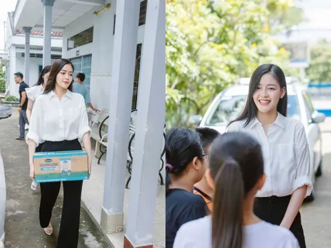 Á hậu Đặng Thanh Ngân tặng quà Trung thu cho trẻ mồ côi