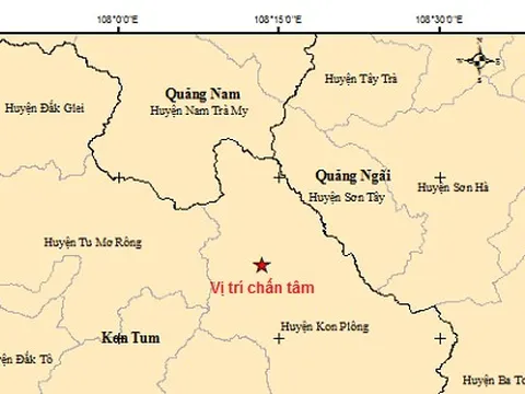 Ba trận động đất gây rung chuyển Kon Tum