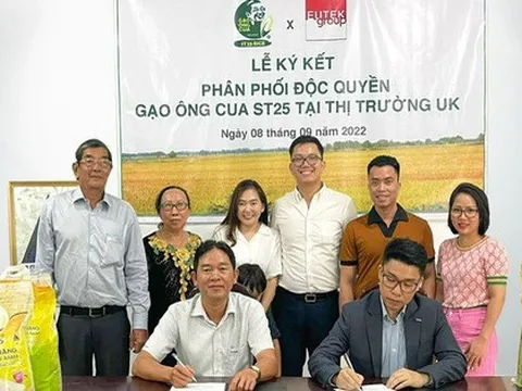Sau Úc, gạo Ông Cua ST25 chính thức vào thị trường Anh