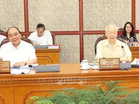 Tổng Bí thư Nguyễn Phú Trọng chủ trì cuộc họp Bộ Chính trị, Ban Bí thư