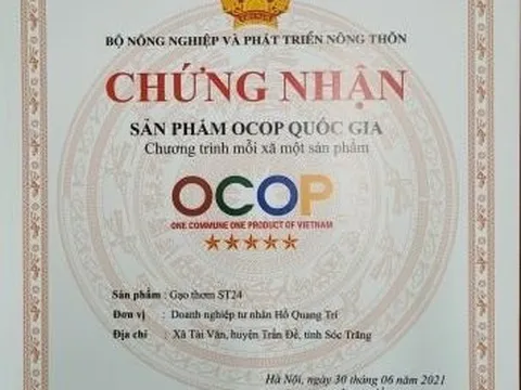 Miền Tây có 2 loại gạo đạt chứng nhận 5 sao