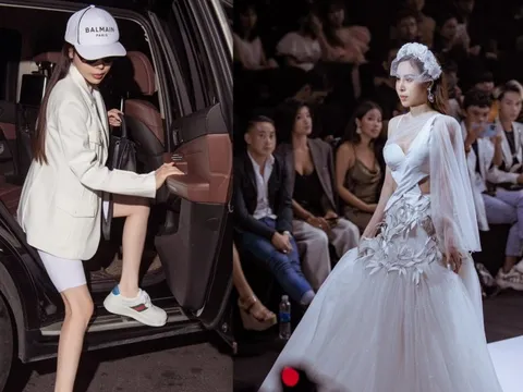 Hoa hậu Hoàng Dung lên đường dự London Fashion Week Spring Summer 2023