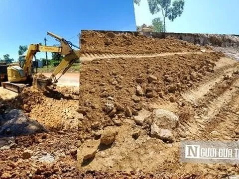 Thi công sai thiết kế, nhà thầu cào bóc hơn trăm mét đường