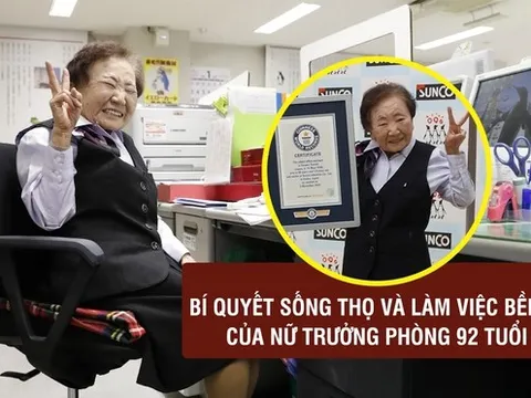 Nữ trưởng phòng lớn tuổi nhất thế giới tiết lộ 3 bí quyết sống khỏe để làm việc bền bỉ