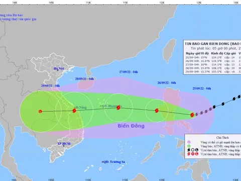 Bão Noru mạnh cấp 14, di chuyển rất nhanh về miền Trung