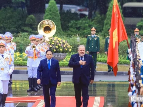 Thủ tướng Phạm Minh Chính chủ trì Lễ đón Thủ tướng nước Cộng hòa Cuba