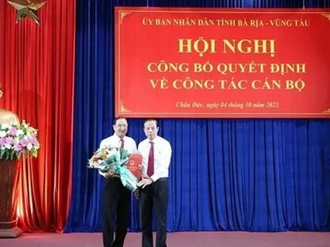 Bà Rịa-Vũng Tàu: Phó Bí thư huyện ủy Châu Đức làm Chủ tịch UBND huyện