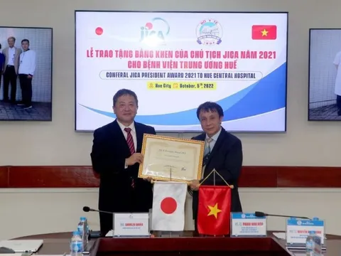 Một bệnh viện ở Huế nhận phần thưởng cao quý của tổ chức JICA