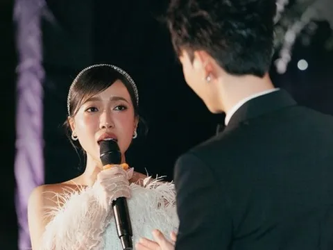Diệu Nhi xúc động nói với Anh Tú trong đám cưới: "Em đã lấy đúng người"