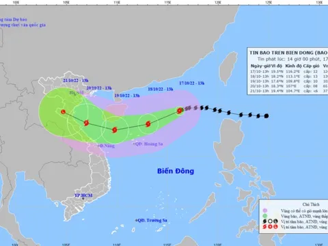 Bão số 6 có thể vượt qua cấp 12, cách quần đảo Hoàng Sa khoảng 520km