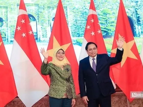 Thủ tướng Chính phủ Phạm Minh Chính tiếp Tổng thống Singapore