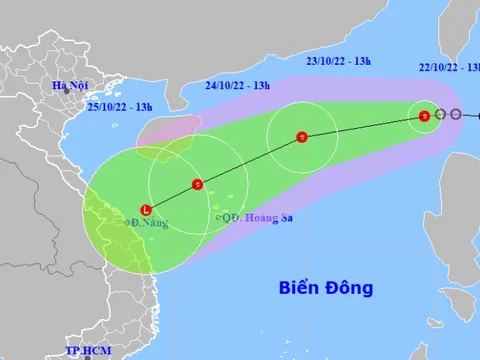 Áp thấp nhiệt đới đã suy yếu thành vùng áp thấp trên Biển Đông