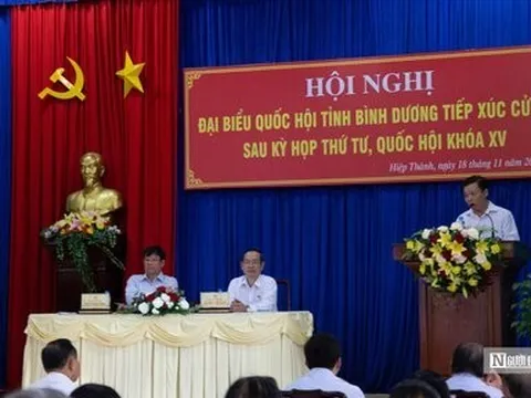 Bình Dương: Cử tri kiến nghị ĐBQH nhiều vấn đề “nóng” của xã hội