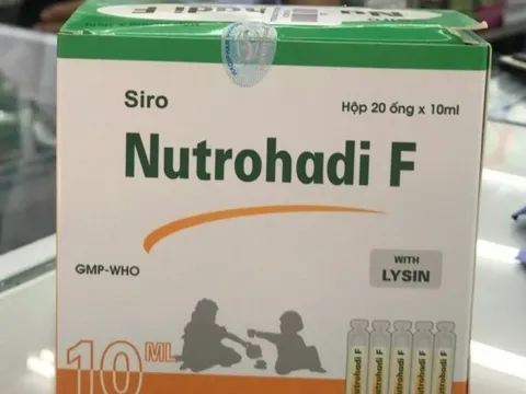 Xử phạt Công ty Dược Hà Tĩnh 70 triệu, thu hồi thuốc bổ Nutrohadi F