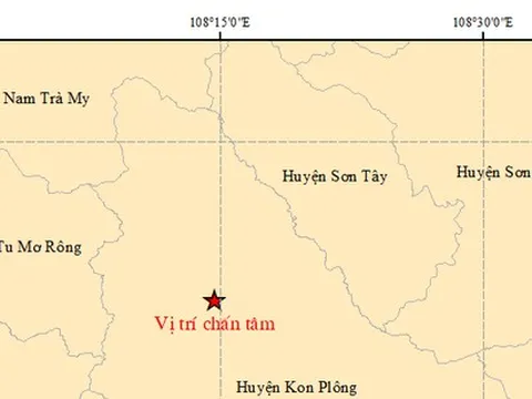 Bốn trận động đất liên tiếp ở Kon Tum