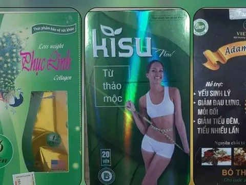 Hàng loạt sản phẩm giảm cân, bổ thận tráng dương chứa chất cấm