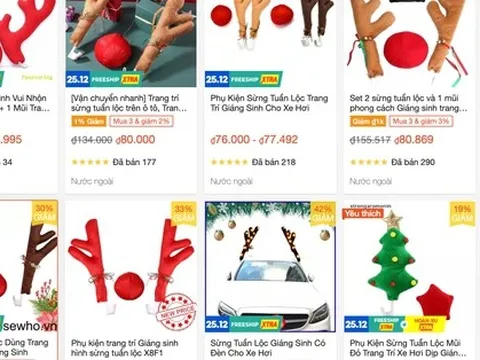 Chợ mạng bội thu nhờ bán đồ trang trí Noel cho ôtô