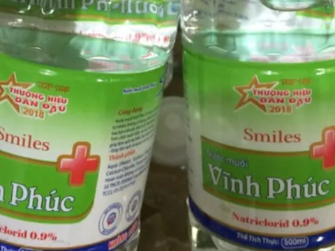 Bộ Y tế thu hồi lô sản phẩm nước muối Vĩnh Phúc