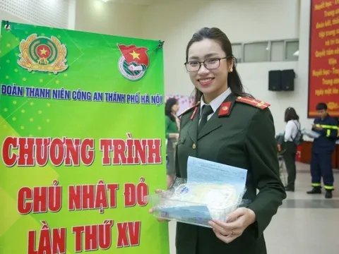 Những nữ công an Hà Nội xinh đẹp, hiến máu cứu người