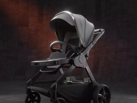 Độc lạ xe đẩy em bé tự động bằng công nghệ AI