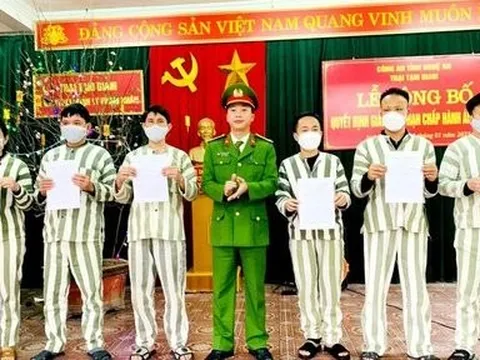 Nghệ An: 22 phạm nhân được đặc xá ra tù trước thời hạn Tết Nguyên đán