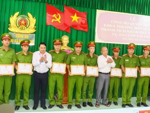 Vĩnh Long: Khen thưởng tập thể, cá nhân phá nhanh vụ án cướp tiệm vàng