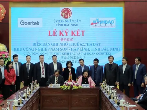Goertek - một trong những đối tác lớn nhất của Apple ký MoU thuê 62,7ha tại KCN Nam Sơn - Hạp Lĩnh của Kinh Bắc (KBC)