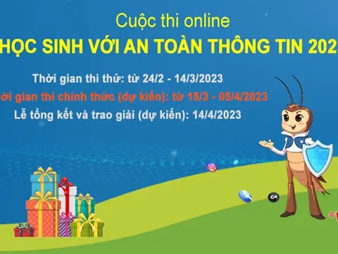 Thi trực tuyến "Học sinh với an toàn thông tin" năm 2023