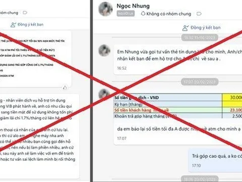 Cảnh giác với thủ đoạn lừa đảo rút tiền mặt thẻ tín dụng, vay online