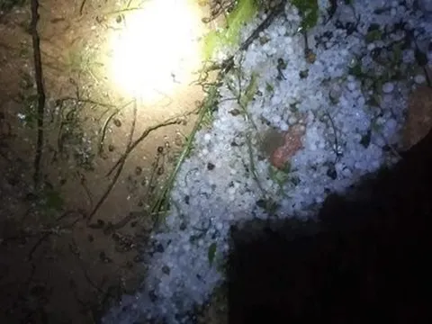 Nghệ An: Xuất hiện mưa đá tại xã biên giới vào chiều tối