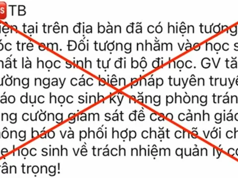 Hà Nội: Bác tin “bắt cóc trẻ em” tại quận Hoàng Mai