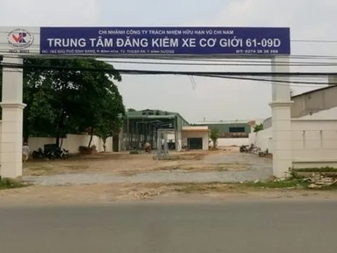 Bình Dương: Công an phong toả Trung tâm Đăng kiểm 61-09D
