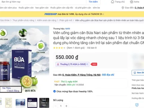 Cảnh báo viên uống giảm cân Bứa Nari quảng cáo sai sự thật