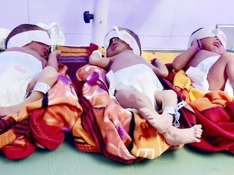 Sản phụ sinh ba bé trai sau 8 năm khó có con