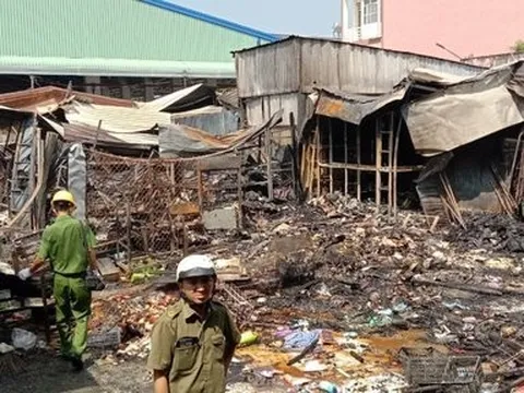 Đồng Tháp: Điều tra vụ cháy 16 ki ốt thiệt hại hàng tỉ đồng