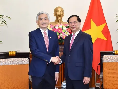 Bộ trưởng Ngoại giao Bùi Thanh Sơn tiếp Thứ trưởng Thường trực Bộ Ngoại giao Singapore Albert Chua