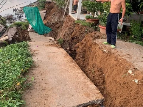 Vĩnh Long: Xảy ra sạt lở tại nơi đông dân