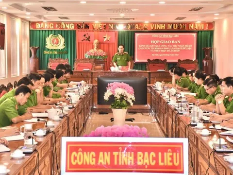Công an Bạc Liêu hoàn thành cấp CCCD cho 100% công dân đủ điều kiện