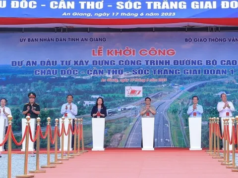 Thủ tướng phát lệnh khởi công cao tốc trục ngang đầu tiên tại ĐBSCL