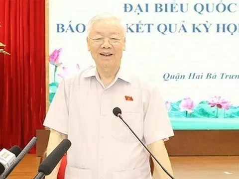 Tổng Bí thư tiếp xúc cử tri Hà Nội sau kỳ họp thứ 5, Quốc hội khóa XV