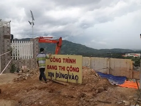 Lâm Đồng: Xử phạt 45 triệu đồng do xây bờ taluy không phép