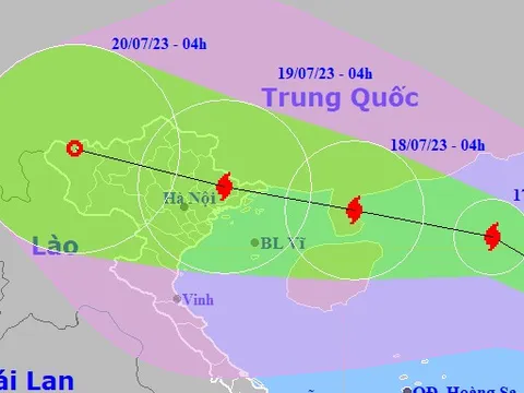 Bão số 1 di chuyển theo hướng tây bắc, sức gió mạnh cấp 9