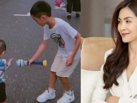 Lần hiếm hoi Tăng Thanh Hà khoe hình ảnh của 2 con trai