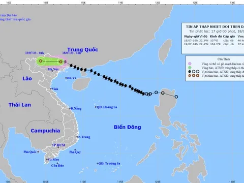 Bão số 1 suy yếu thành áp thấp nhiệt đới