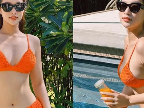 Từng bị chê bai về ngoại hình, Hoa hậu Thiên Ân tự tin diện bikini khoe eo thon
