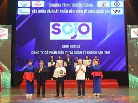 SOJO Hotels vào Top 10 Khách sạn thân thiện vì môi trường xanh Quốc gia