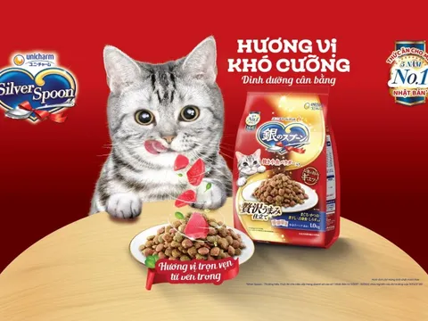 Diana Unicharm ra mắt Silver Spoon thức ăn cho mèo số 1 thị phần Nhật Bản