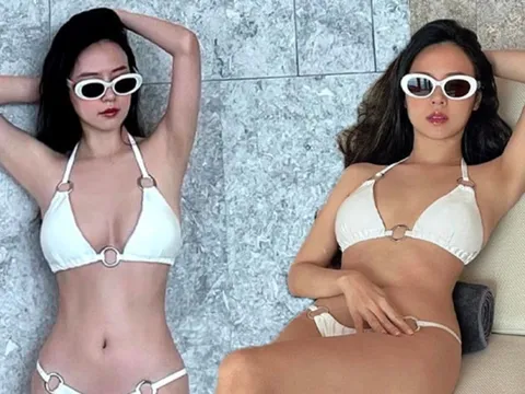 Midu diện bikini cực cháy, "flex" đường cong nuột nà "đốt mắt" người nhìn
