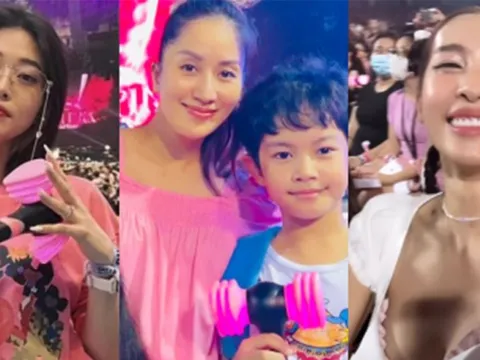 Á hậu Phương Nga bật khóc, mẹ bầu Khánh Thi đưa 2 nhóc tỳ "đu idol" và 7749 cảm xúc của sao Việt trong ngày 2 concert BLACKPINK