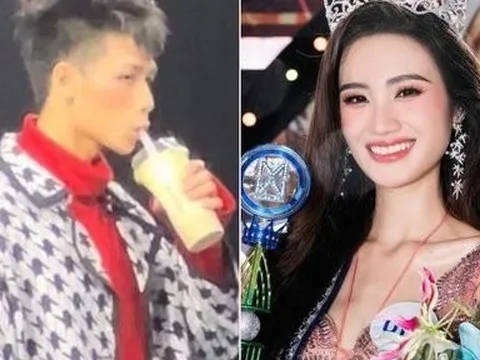 Bị nghi "cà khịa" hoa hậu Ý Nhi, kình ngư Kim Sơn nói rõ lý do vừa catwalk vừa uống trà sữa